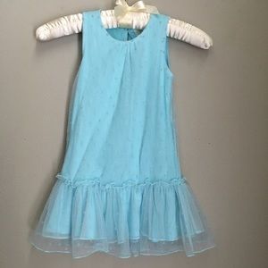 🐦Belle Bird Toddler Girl Blue Heart Tutu Dress 3T